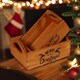 image 2 of "Merry Christmas" - Flower Planters (Set of 2) - Wood Brown