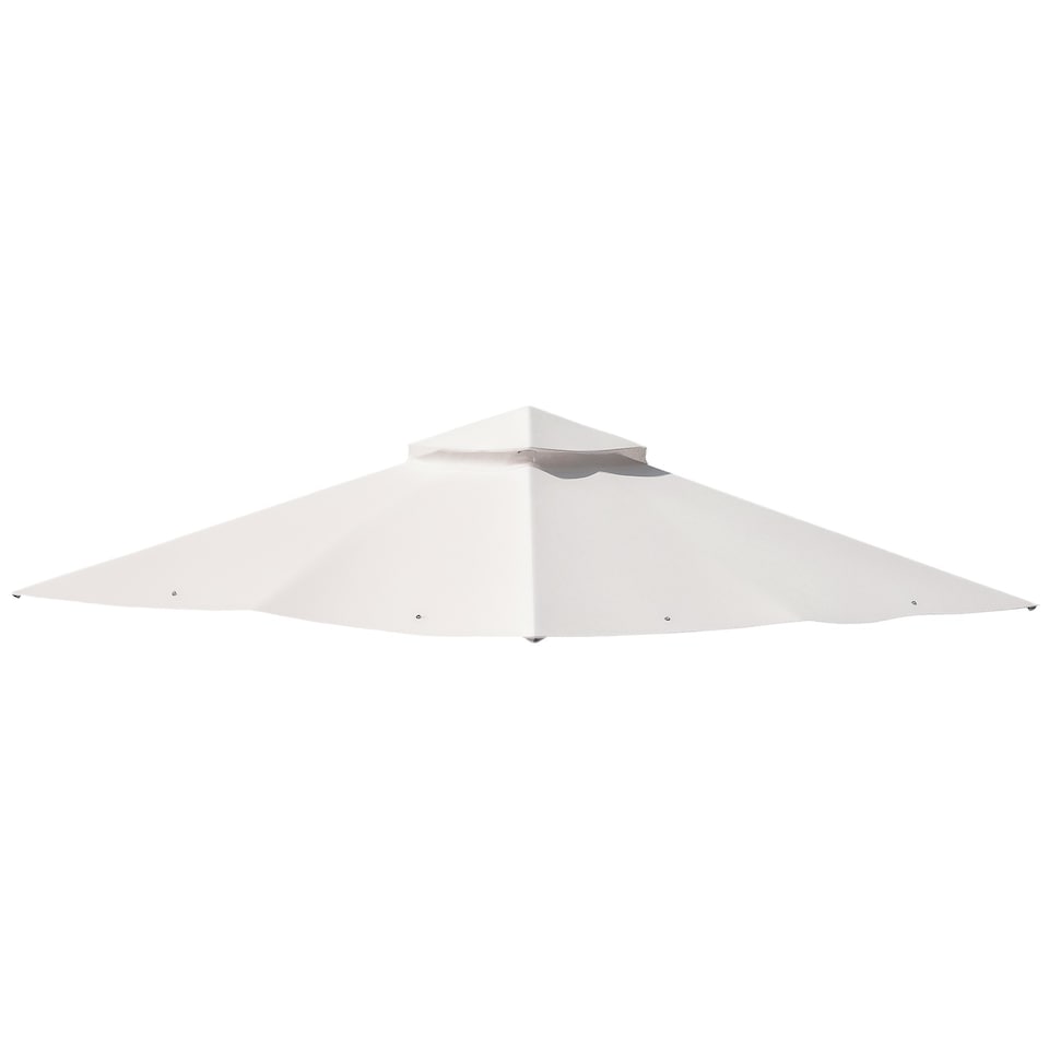 image 1 of Outsunny 3 x 3(m) Gazebo Canopy Replacement Cover with Drain Holes, Grey