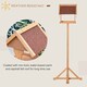 image 3 of PawHut Wooden Bird Feeder w/ Cross-shaped Support Feet Weather Resistant Roof