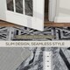 image 6 of HOMCOM Non-Slip Washable Rug, Chenille Floor Carpet for Living Room, Black Black | Cream, Dark Grey | 230 x 160 cm