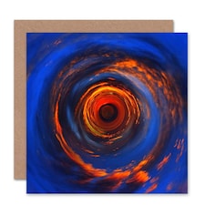 Little World Abstract Fiery Sunset Art Card