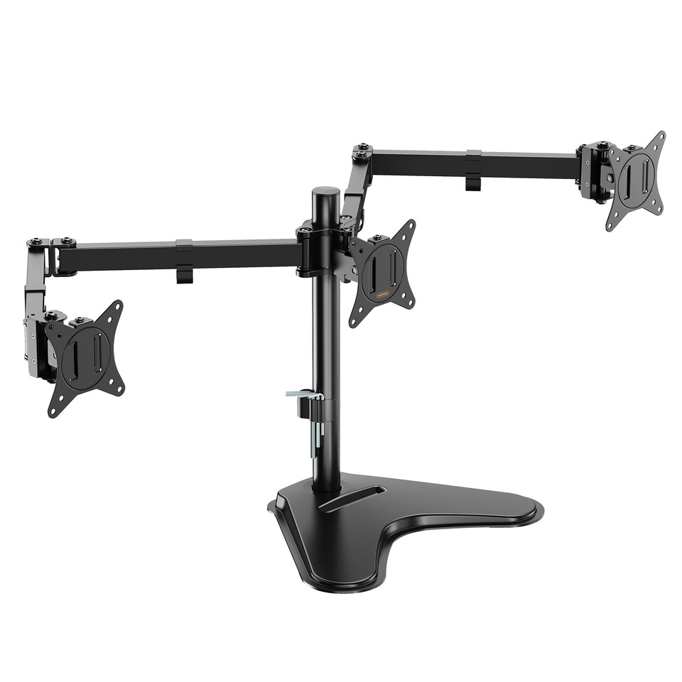 image 1 of VonHaus Adjustable Triple Monitor Stand for 17-27" Screens