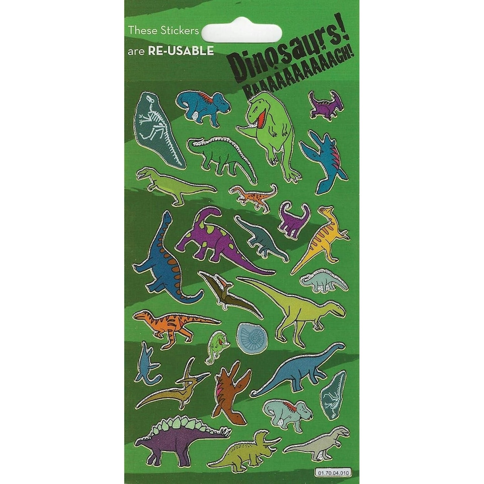 Reusable Dinosaurs Stickers - Multicoloured - One Size