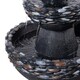 image 5 of Teamson Home Garden Outdoor Water Feature, 3-Tier Pedestal Water Fountain, Dark Grey Stone Finish