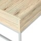 image 5 of Sandy Brown Stained Wood and Steel Lift Top Coffee Table Brown