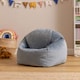 image 1 of Kids Kingston Velvet Bean Bag Chair Mineral Blue Childrens Bean Bags | Blue | Mineral Blue | 1