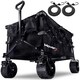 image 1 of MoverX Premium Camping Trolley, Folding Festival Wagon, Portable Camping Cart, Beach, Outdoor, Garden | Black | 200L