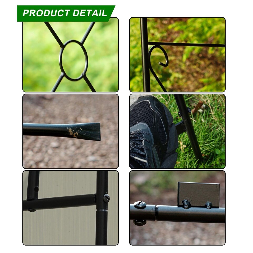 image 1 of Gr8 Garden Metal Decorative Curly Garden Arch Heavy Duty Rose Climbing Plants Archway Path
