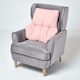 image 2 of Homescapes Pink Cotton Back Support Cushion | Pink