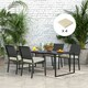 image 10 of Outsunny Set of 4 Outdoor Seat Cushion with Ties, for Patio Furniture, Beige 