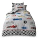 image 1 of VELVETIO Racing Cars Duvet Cover Set Luxury Polycotton Kids Beddings Grey | Single