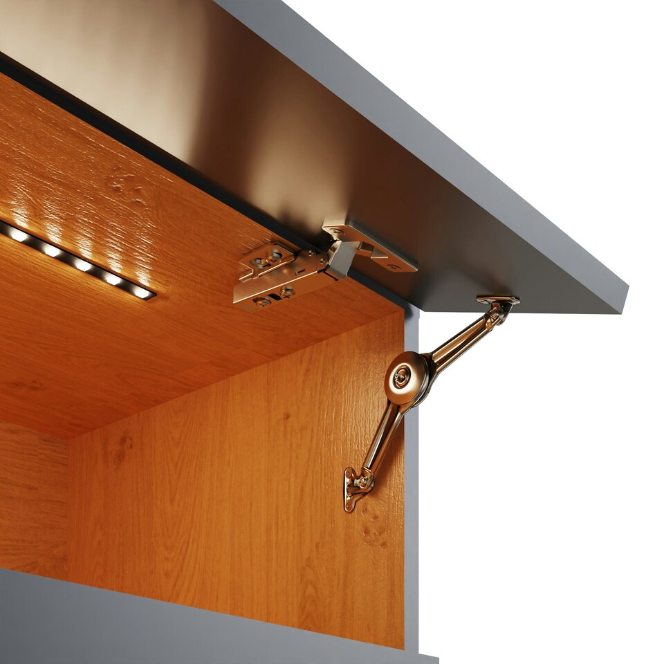 image 1 of GFW Leon 180cm Wall TV Unit with LED - Anthracite