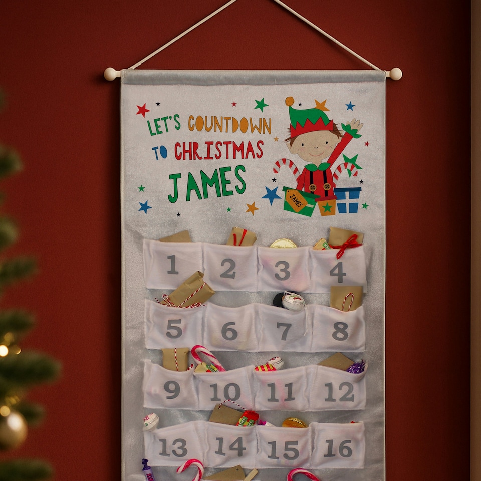 image 1 of Personalised Christmas Elf Advent Calendar