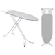 image 1 of Gr8 Home Ironing Board Folding Adjustable Non Slip Feet And Iron Rack Grey White 110x34cm