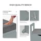 image 4 of COSTWAY Wooden Shoe Bench Shoe Storage Cabinet Organizer Grey