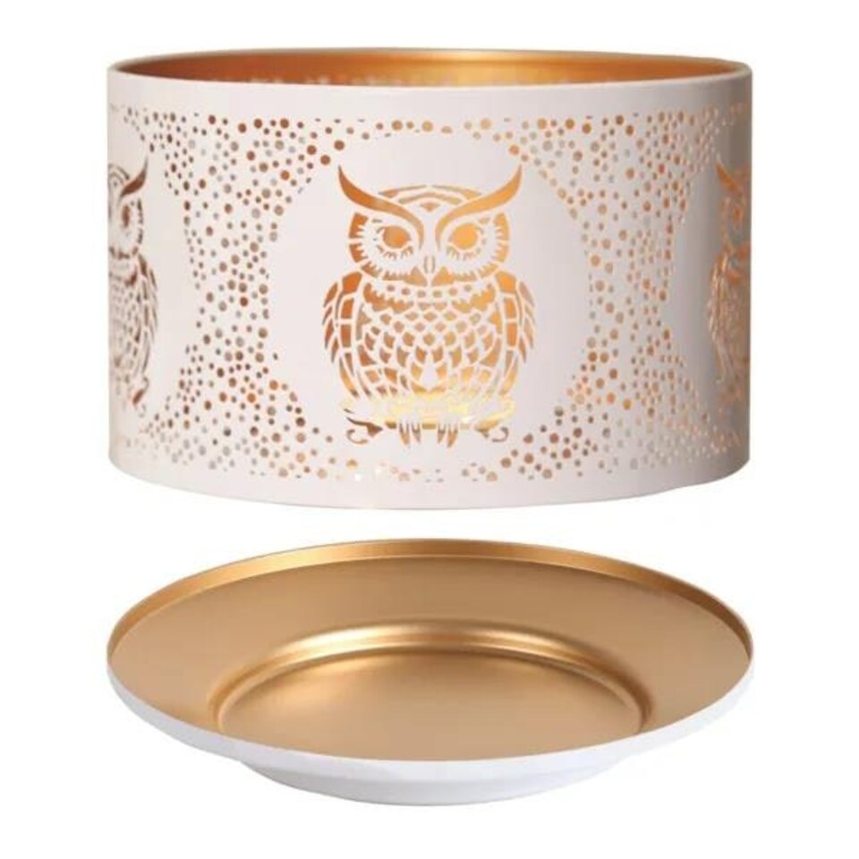 Aroma Candle Shade & Tray Set 15cm White - Owl White