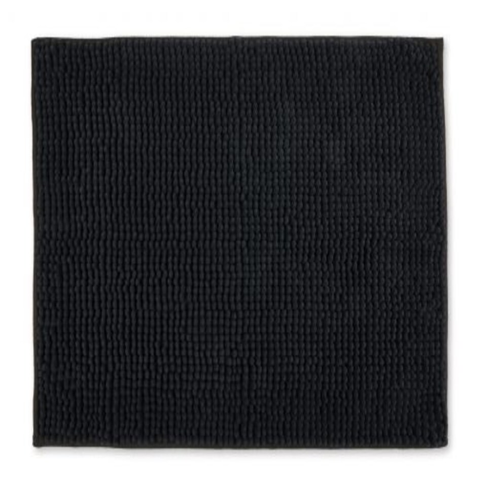 image 1 of Marlow Collection Soft Touch Non-Slip Bathroom Rug in Black (45cm x 75cm)