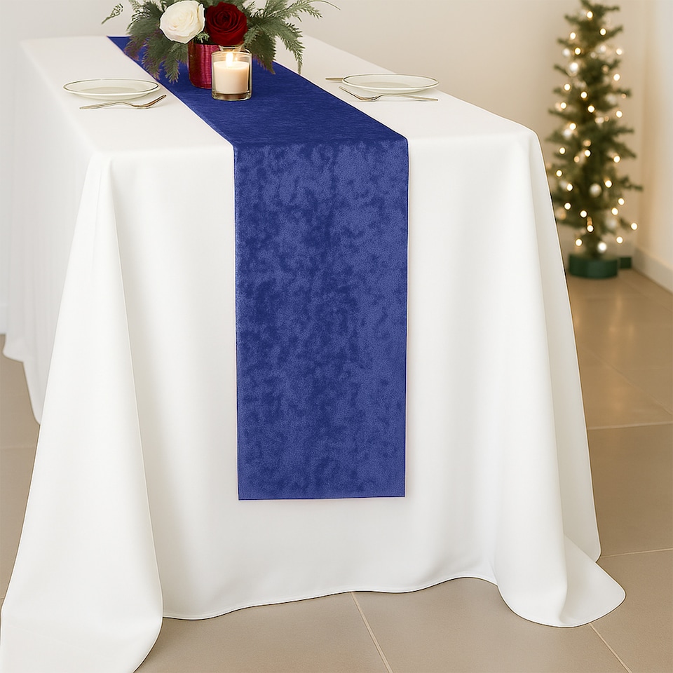 image 1 of Crushed Velvet Table Runner, Glitz Table Runners - 33 x 274cm
