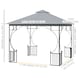image 10 of Outsunny 3 x 3m Garden Gazebo Patio Party Tent Shelter Outdoor Canopy Double Tier Sun Shade with Metal Frame and Netting, Light Grey