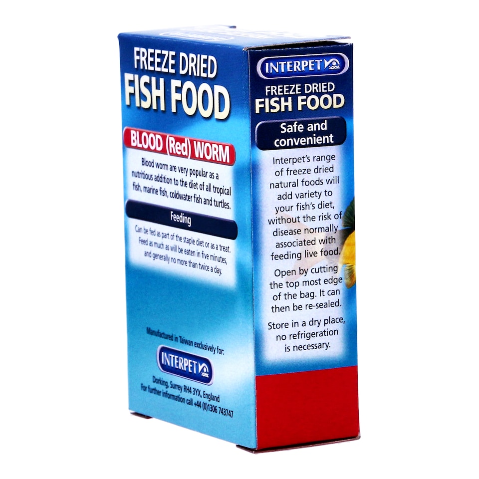 image 1 of Interpet Freeze Dried Blood Worms 4g Pack