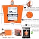 image 2 of aZengear Emergency Survival Poncho (4pc) Thermal Mylar Foil Coating Blanket for Heat Retention, Rain, Waterproof Outdoor Kit