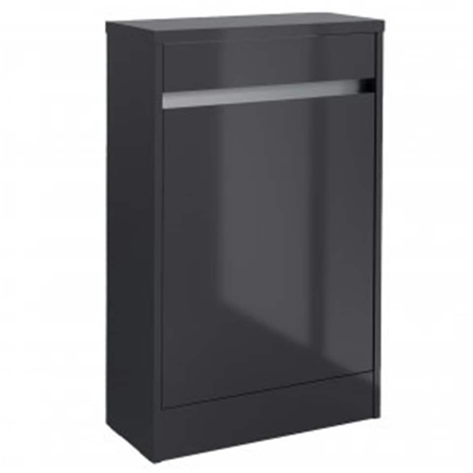 image 1 of Bathroom Back to Wall Toilet WC Unit 494mm Wide - Storm Grey Gloss - (Urban) | Grey | Grey | 1