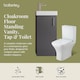 image 2 of Cloakroom Floor Standing Vanity, Tap and Toilet - Gloss Grey | Grey | Gloss Grey