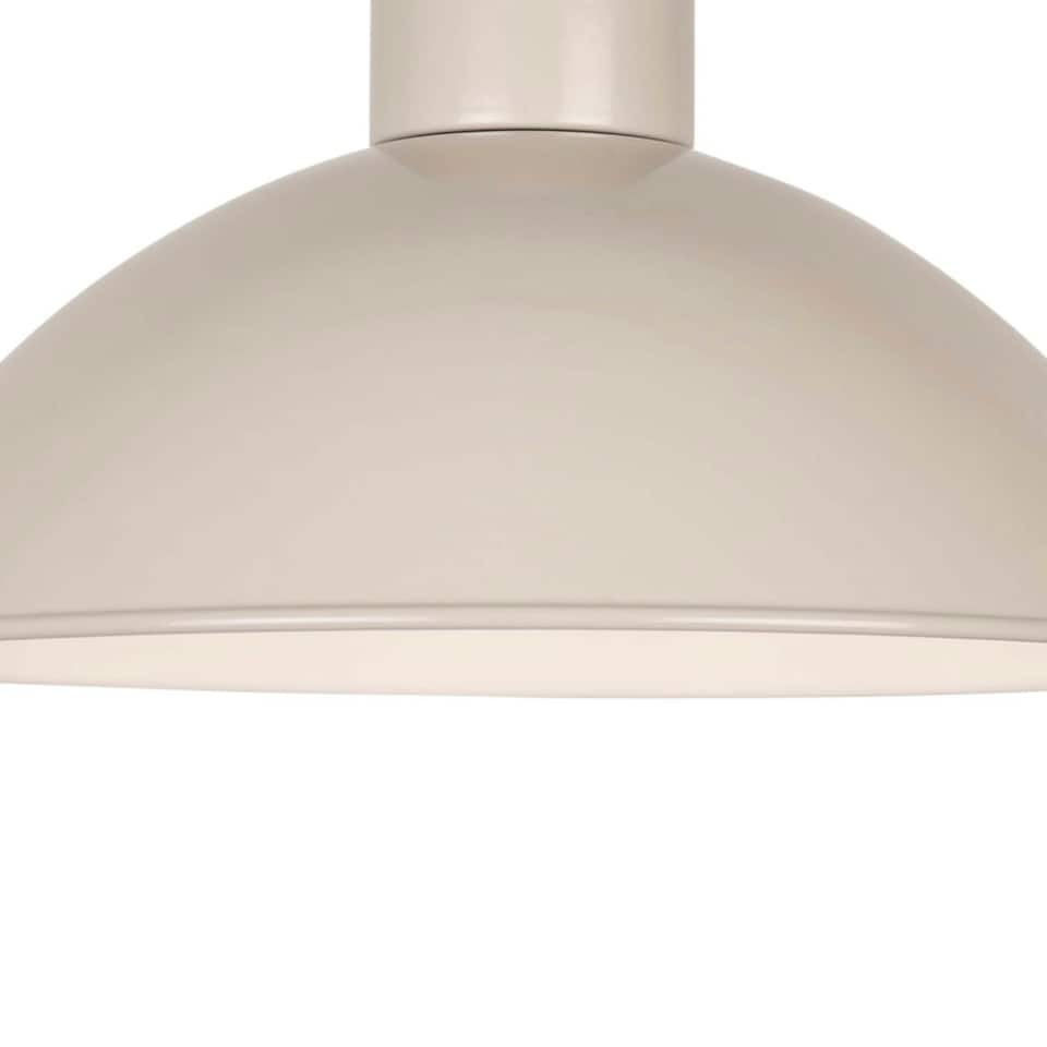 image 1 of Domed - Taupe Grey Easy Fit Metal Pendant Shade Grey
