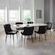 image 6 of Cromwell Premium Black Faux Leather Dining Chairs - Set of 2