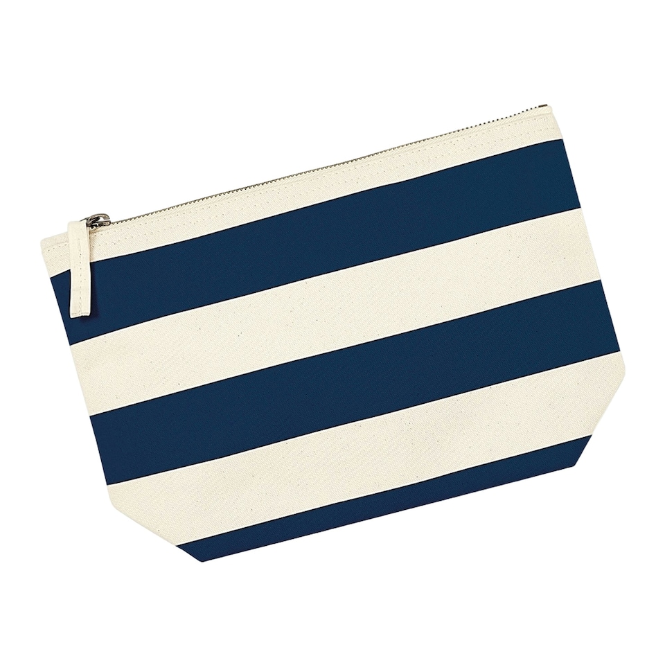 image 1 of Westford Mill Nautical Accessory Bag - Natural/Navy - One Size (UTBC5448) | Multi
