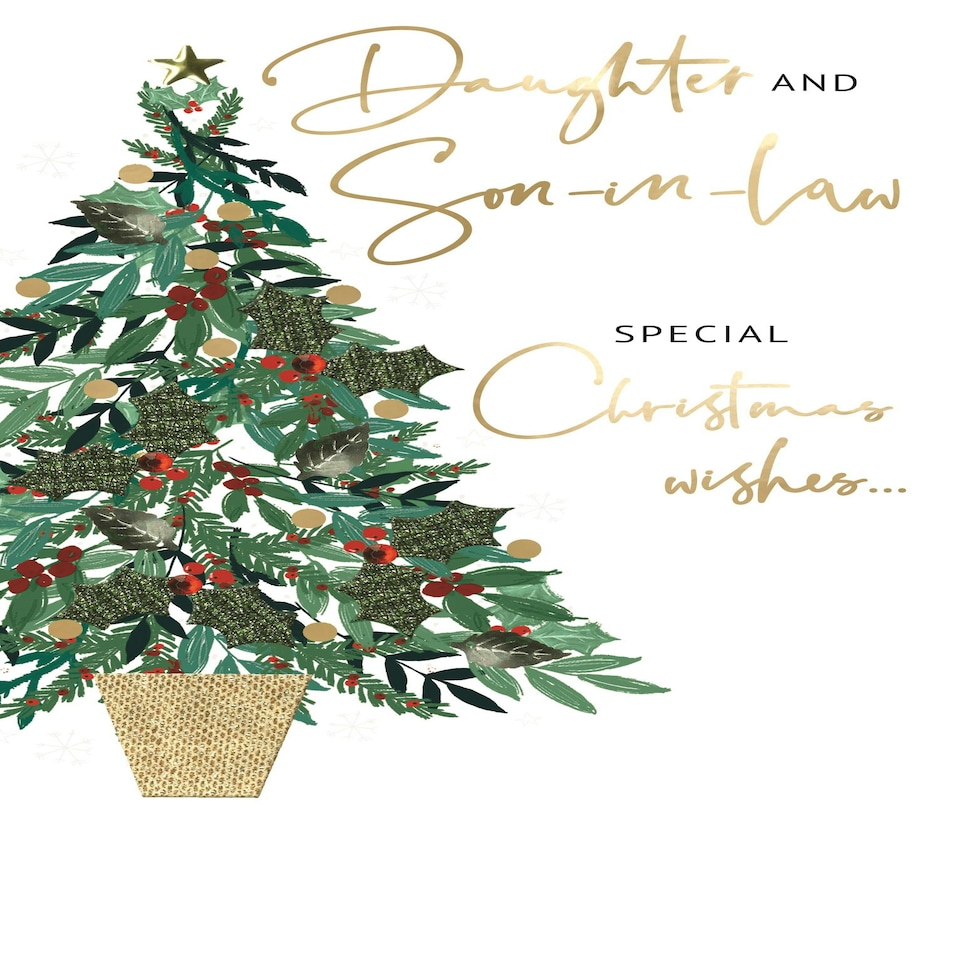 image 1 of Hand Decorated Daughter and Son-in-law Christmas Card