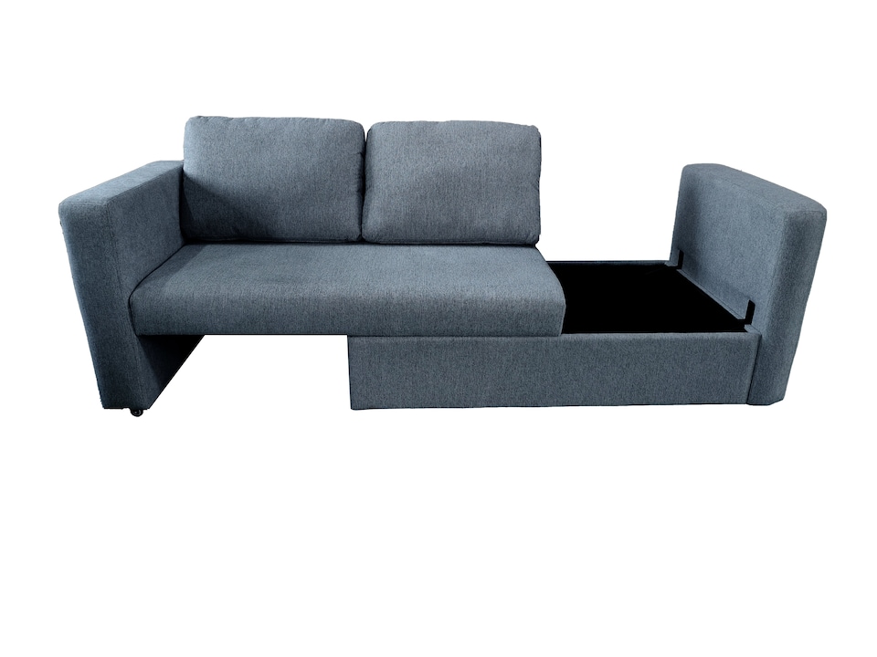 image 1 of The Brenta 2 Seater Slide Storage Sofa in Grey, Silver or Navy | Grey | One Size
