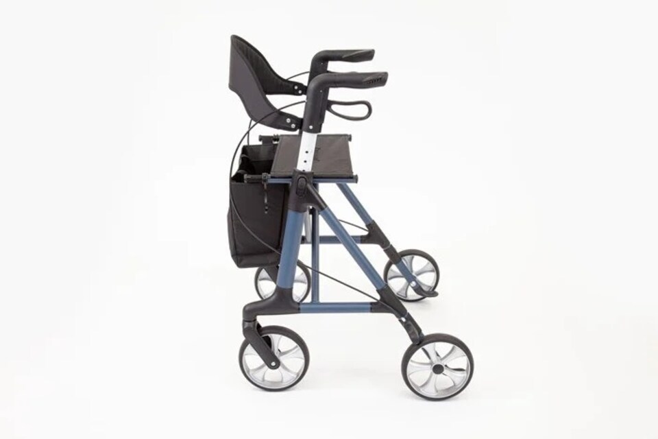 image 1 of The Ramp People TRP7 Aluminium Folding Rollator with Seat, Bag & Backrest - Blue