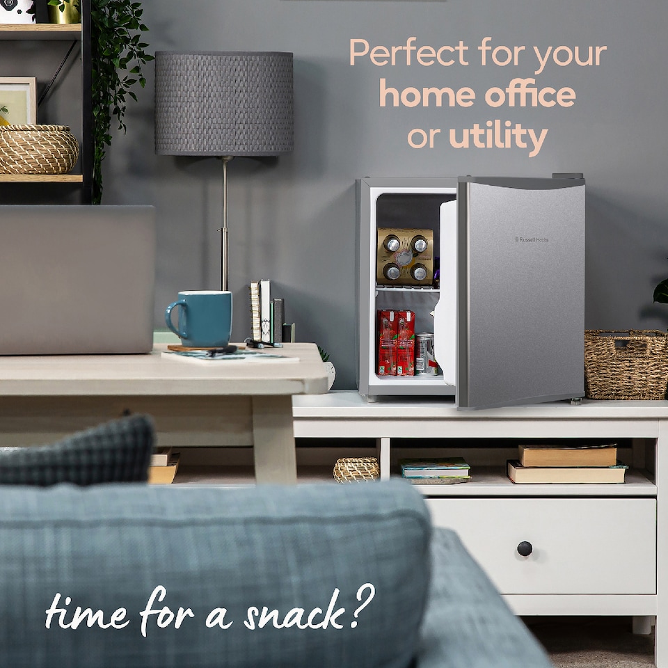 image 1 of Russell Hobbs RHTTF0E1SS 43L Table Top Fridge - Silver