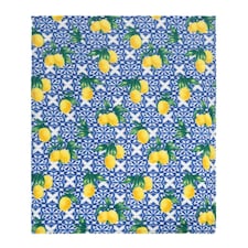 OHS 10 x Lemon Ultra Soft Polar Throw Blanket, 120x150cm - Blue/Yellow