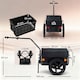 image 3 of HOMCOM Cargo Trailer Bike Trolley Cart with Handle Removable Rain Cover 70L