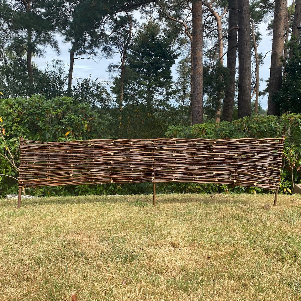 image 1 of Willow Hurdle Garden Lawn Edging (120cm x 20cm) - 5 Panels