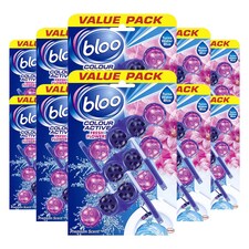 Bloo Colour Active Toilet Rim Block Fresh Flowers Anti-Limescale 3 x 50g, 10 Pack | Multi | 10 Pack | 10