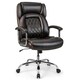image 1 of COSTWAY Big & Tall Office Chair Adjustable Executive Chair Brown