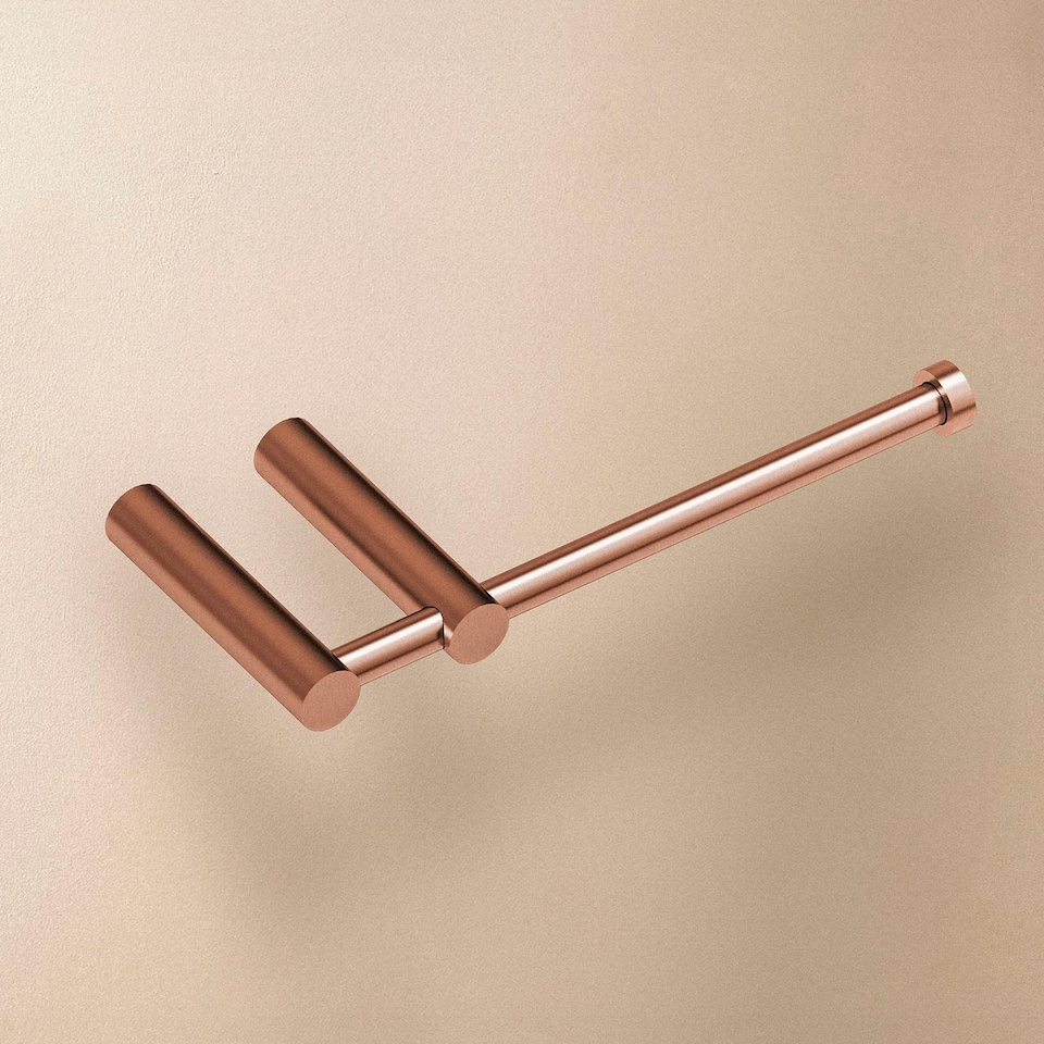 image 1 of COSMIC Toilet roll holder, Brushed copper PVD, LOGIC Collection