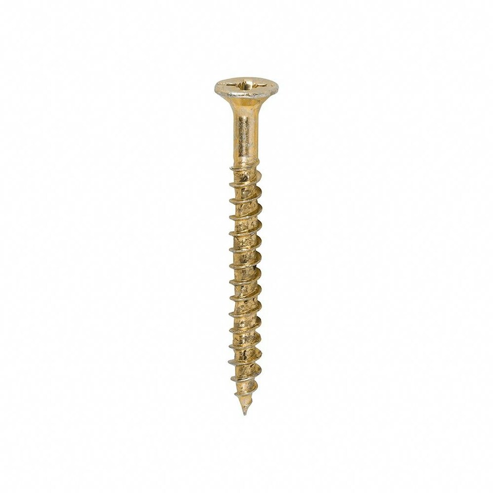 image 1 of Timco - Velocity Premium Multi-Use Screws - PZ - Double Countersunk - Yellow  (Size 4.0 x 40 - 1200 Pieces)