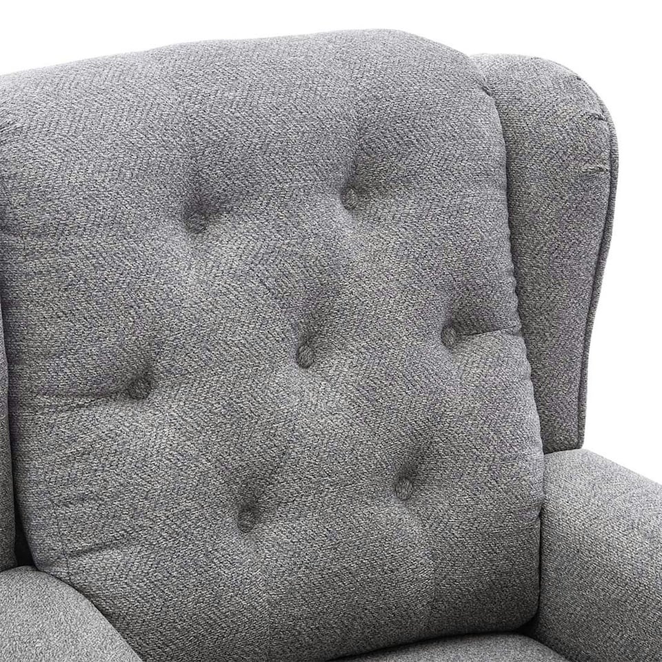 image 1 of Harrogate Single Motor Electric Rise Recliner Fabric Lift Riser Chair (Grey)
