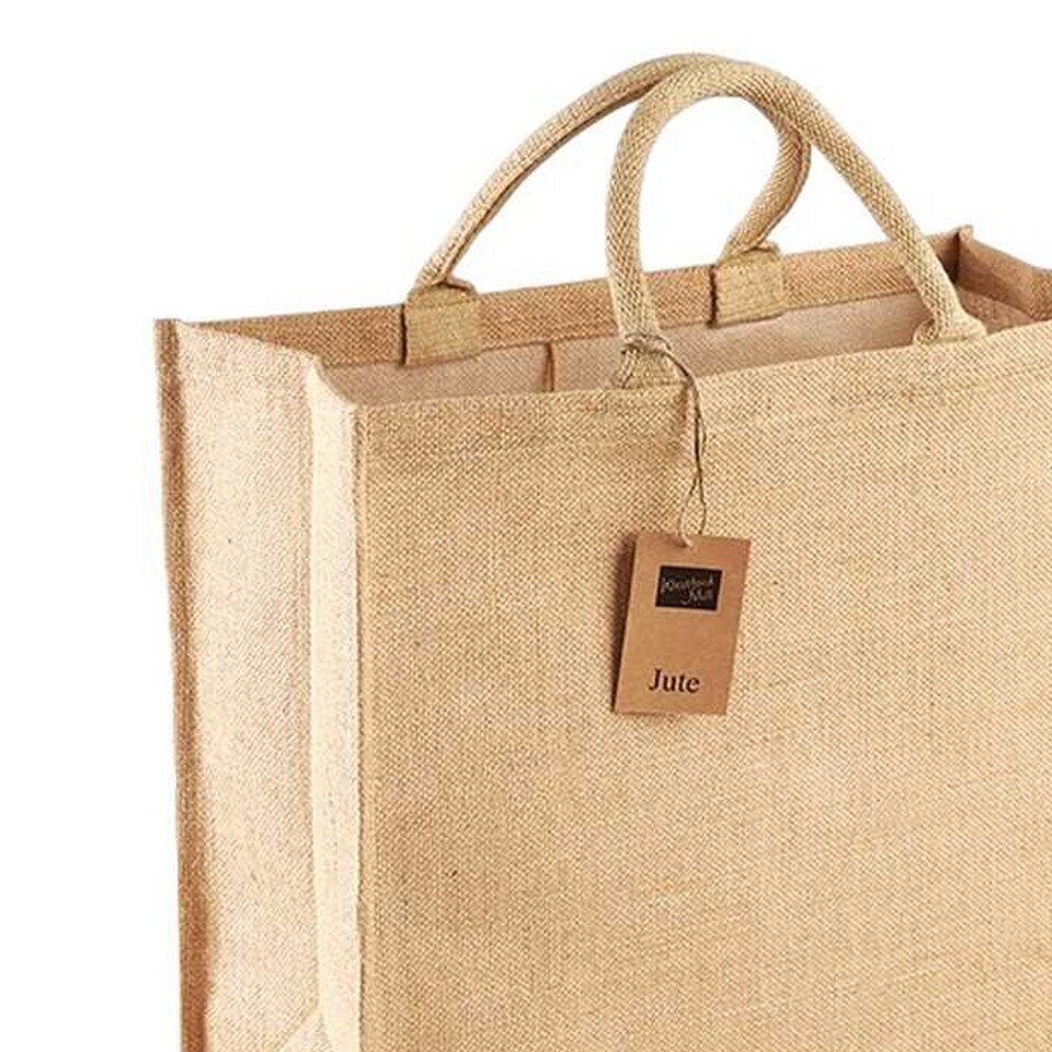 image 1 of Westford Mill Jumbo Jute Shopper Bag | Multi | Natural | 1