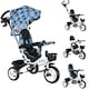 image 1 of HOMCOM 6 in 1 Trike for Toddler 1-5 Years with Parent Handle, Light Blue