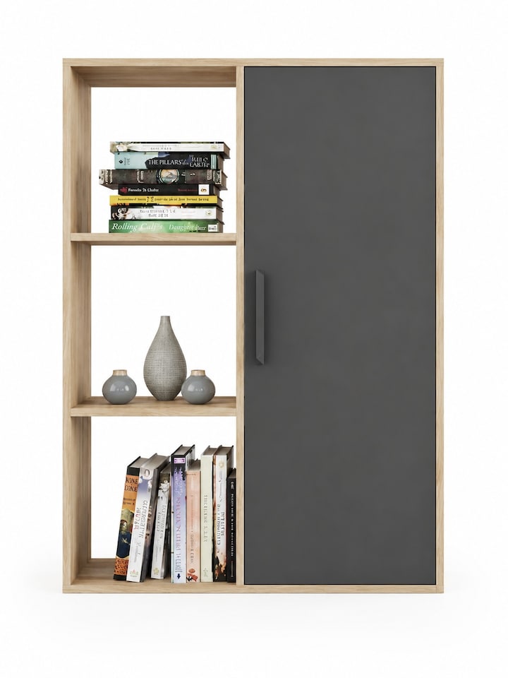 image 1 of Decorotika Patrick 3 Shelves and a Cabinet Bookcase