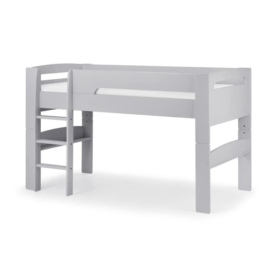 image 1 of Pluto 90cm Single Grey Convertible Low to Midsleeper Bed with Blue Star Tent