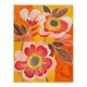 image 3 of Abstract Pink Wildflowers Bright Living Room Black Framed Wall Art Print A4