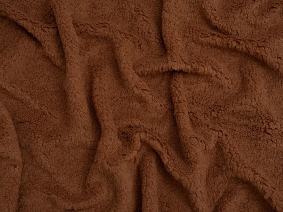 Minerva Core Range Brown Baby Soft Sherpa Fleece Fur Fabric for Dressmaking, Toy Making, 150cm / 59" Wide - per metre