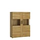 image 1 of Cortina Low Wide 2 Door Display Cabinet in Grandson Oak
