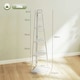 image 3 of HOMCOM 5-Tier Corner Shelf, Shelving Unit with Adjustable Feet, White White